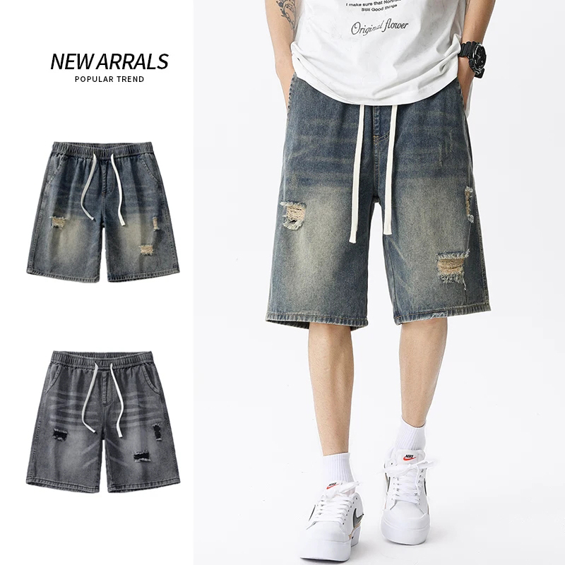 Men'S Fashion Jeans - Summer Thin Denim Shorts Men's Retro