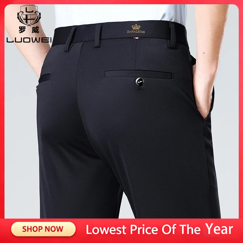 Formal Trouser Stretch - Brand Men Pant High-stretch Fabric Men's