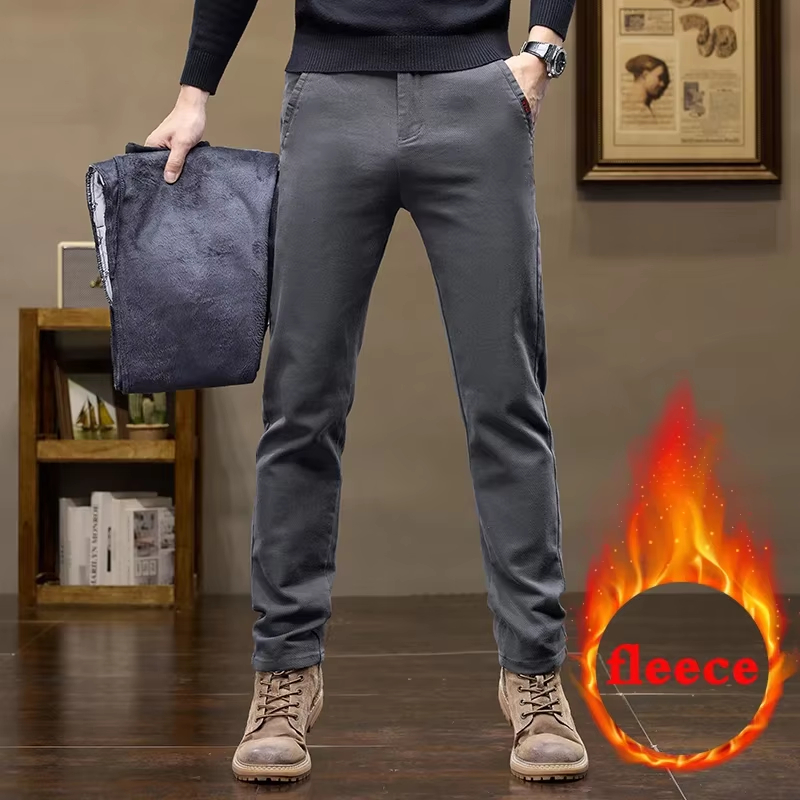 2026 Warm Fleece Pants Winter  - огляд і ціна Men'S Fashion Jeans And Boots