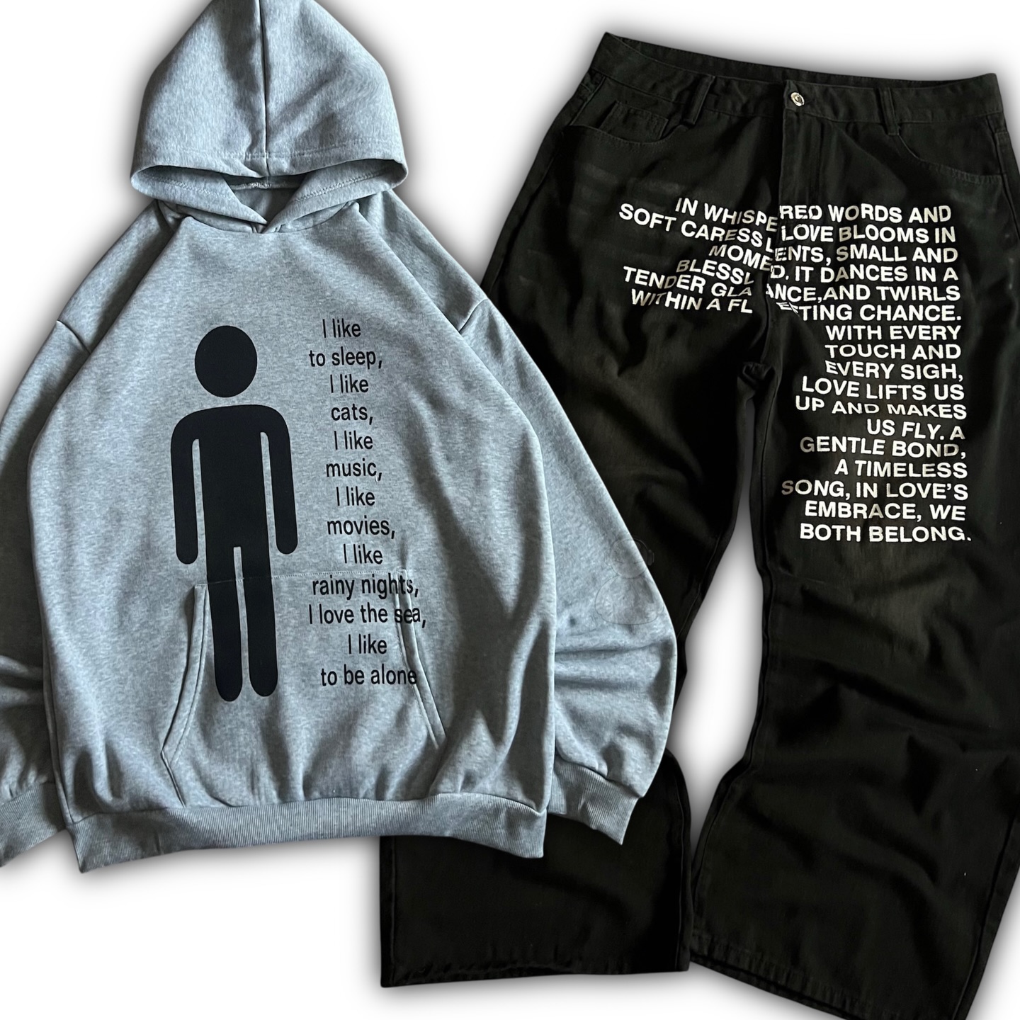 American Pattern Letter Jeans  - огляд і ціна Men'S Fashion Zipper Hoodie