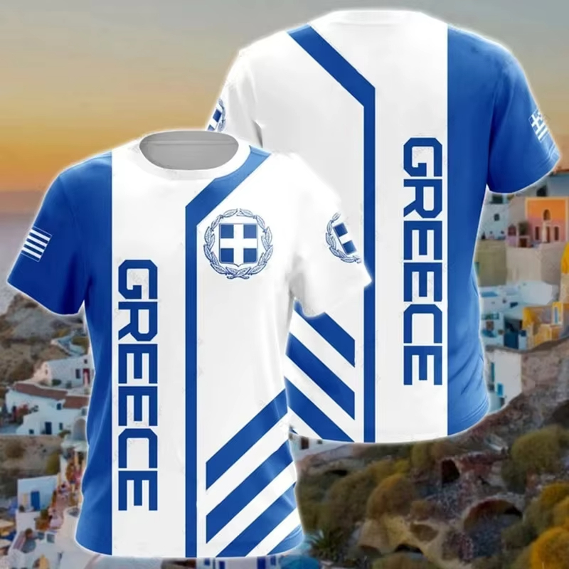 Greece Flag Map 3d Printed T S - огляд і ціна Men'S Fashion Greece