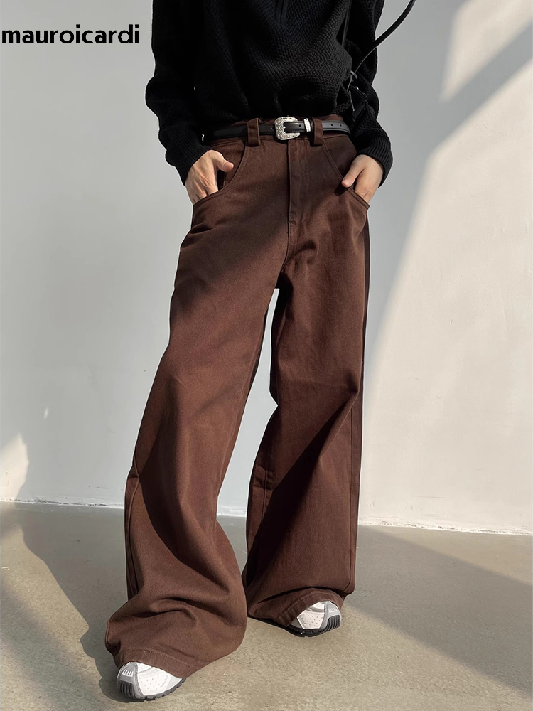 Mauroicardi Autumn Grey Flowy  - огляд і ціна Mens Fashion Dark Grey Pants
