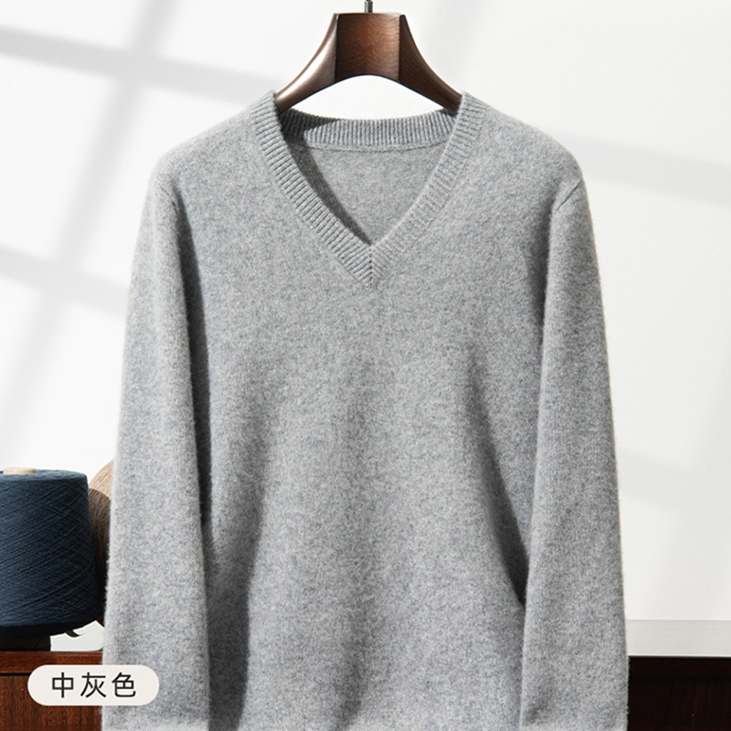 Thickened Cashmere Sweater Men - огляд і ціна Men'S Fashion V Neck Sweater