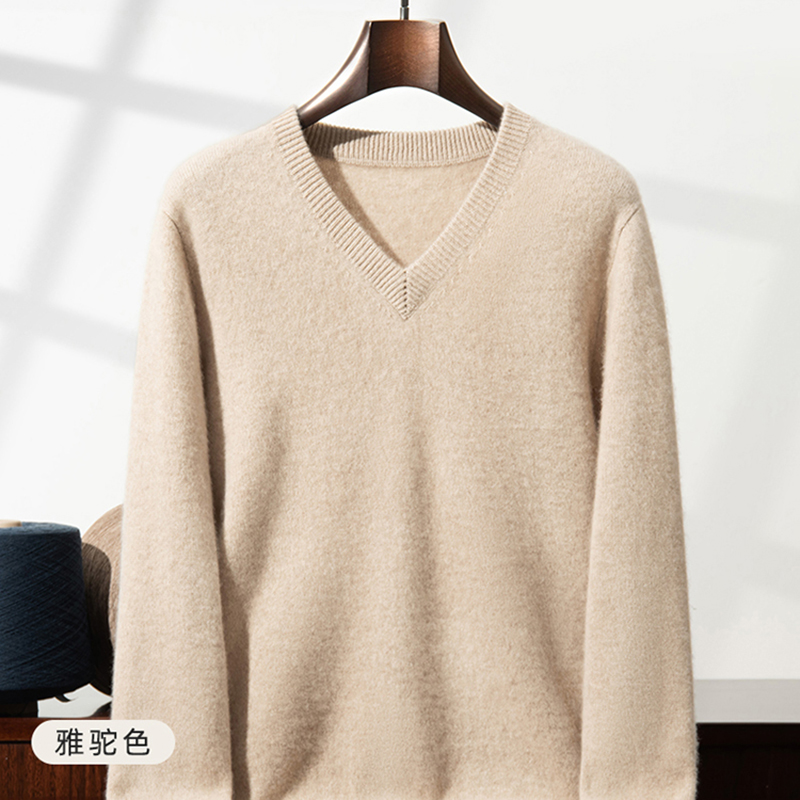 Thickened Cashmere Sweater Men - огляд і ціна Men'S Fashion V Neck Sweater