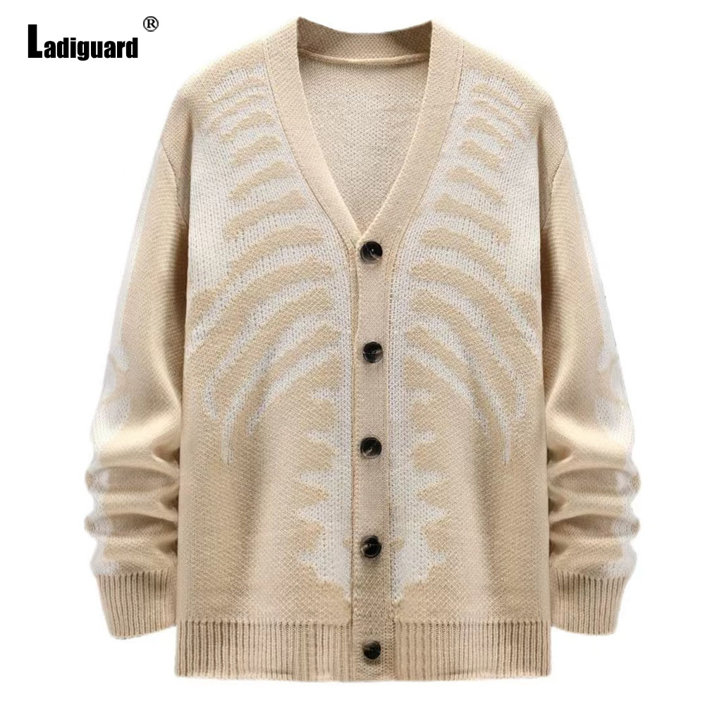 Ladiguard Men Retro Knitted Sw - огляд і ціна Men'S Fashion V Neck Sweater