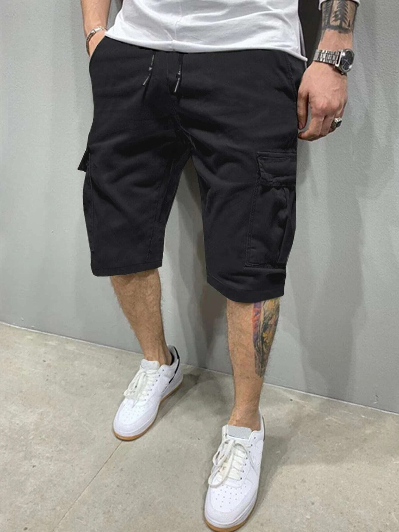 Summer men's cropped pants, fa - огляд і ціна Mens Fashion Workwear