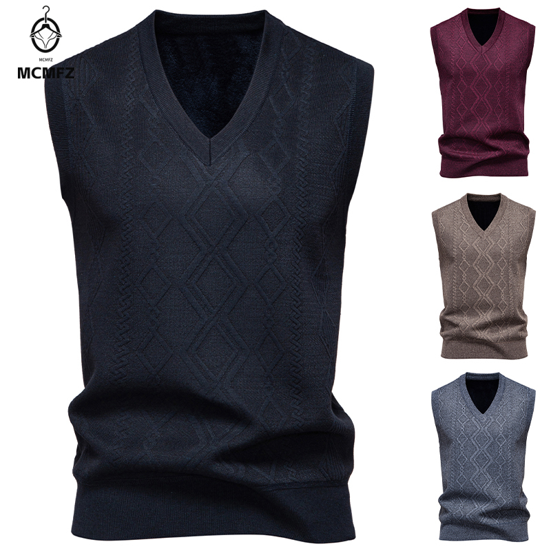 Men's V-neck Knitted Sweater W - огляд і ціна Men'S Fashion V Neck Sweater