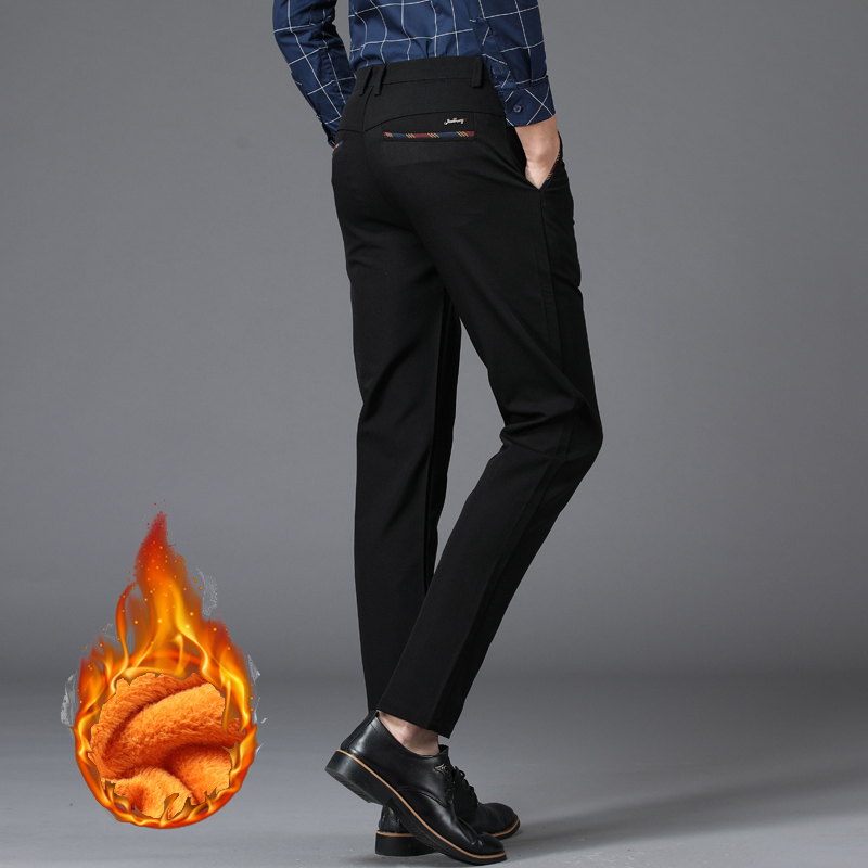 Winter New Men's Warm Thermal  - огляд і ціна Formal Trouser Stretch