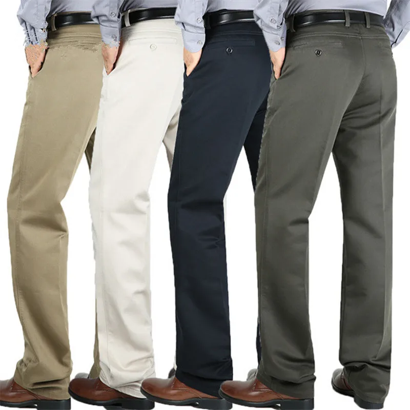 White Pants Men Office Formal  - огляд і ціна Formal Trouser Stretch