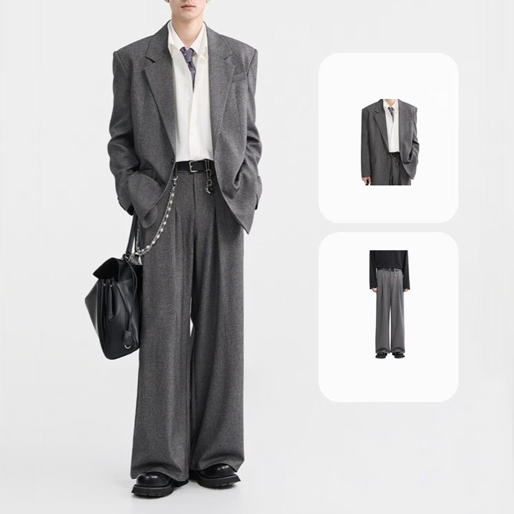 Fashion Dark Grey Loose Men's  - огляд і ціна Mens Fashion Dark Grey Pants