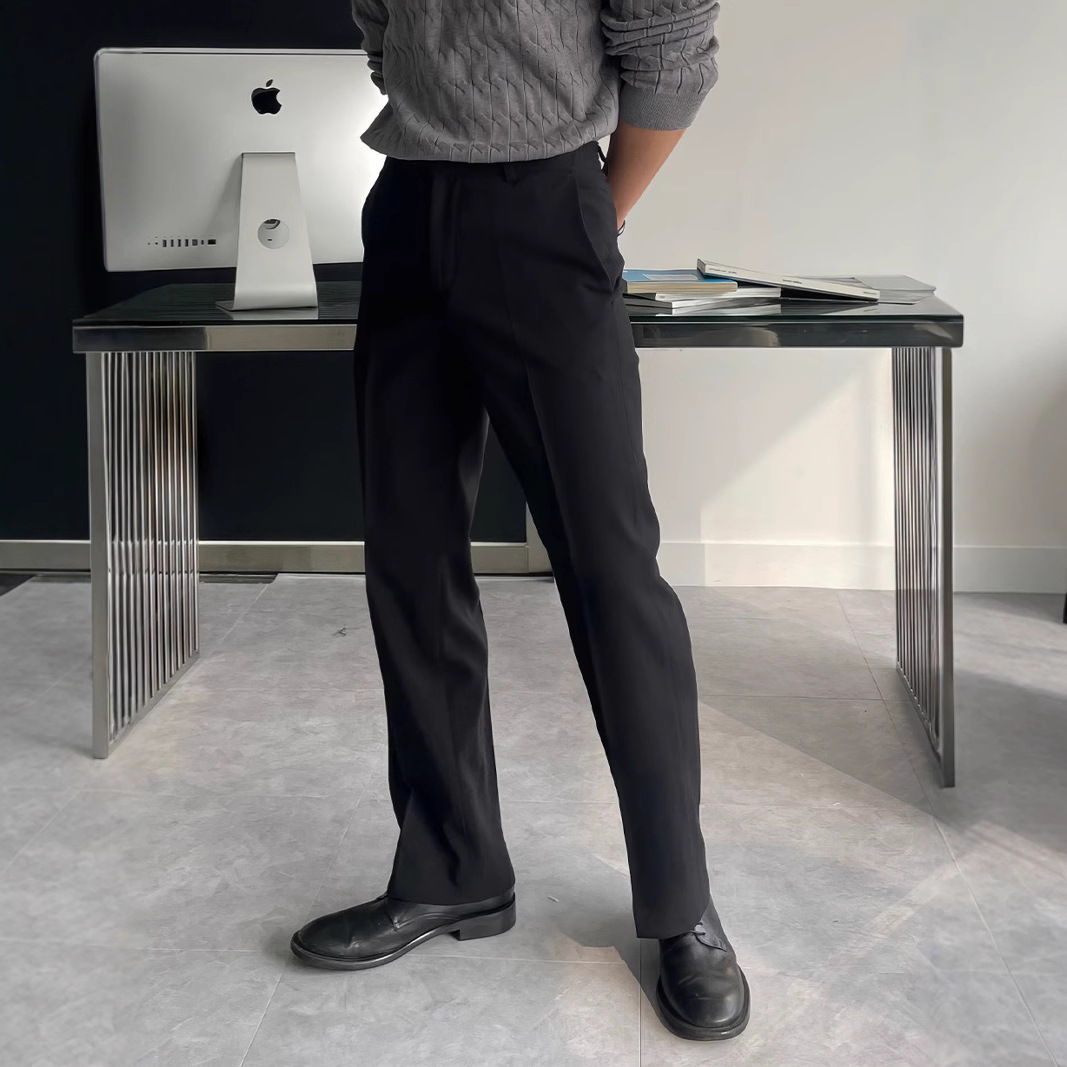 Men Black Dark Grey Solid Colo - огляд і ціна Mens Fashion Dark Grey Pants