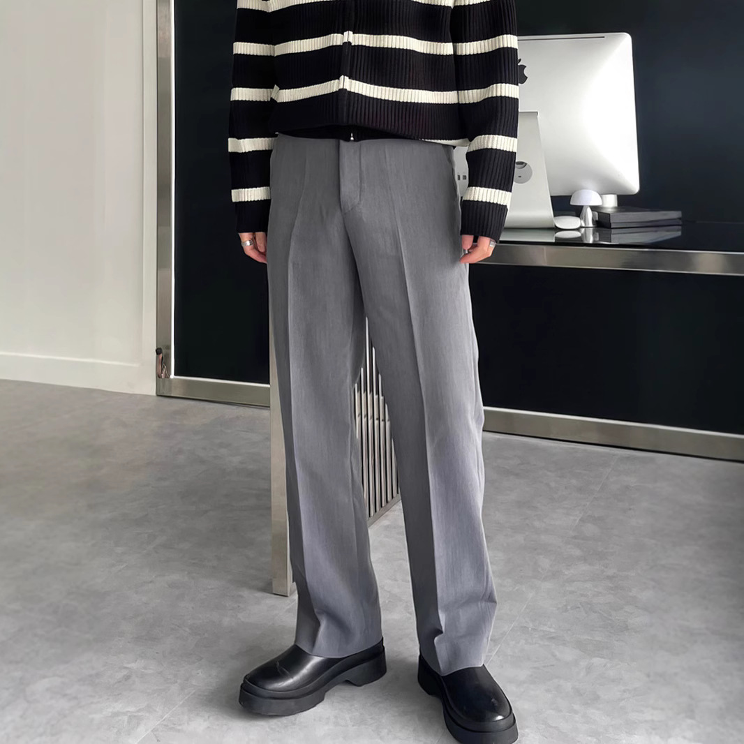 Men Black Dark Grey Solid Colo - огляд і ціна Mens Fashion Dark Grey Pants