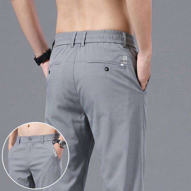 Men's Ice Silk Slim Straight L - огляд і ціна Formal Trouser Stretch