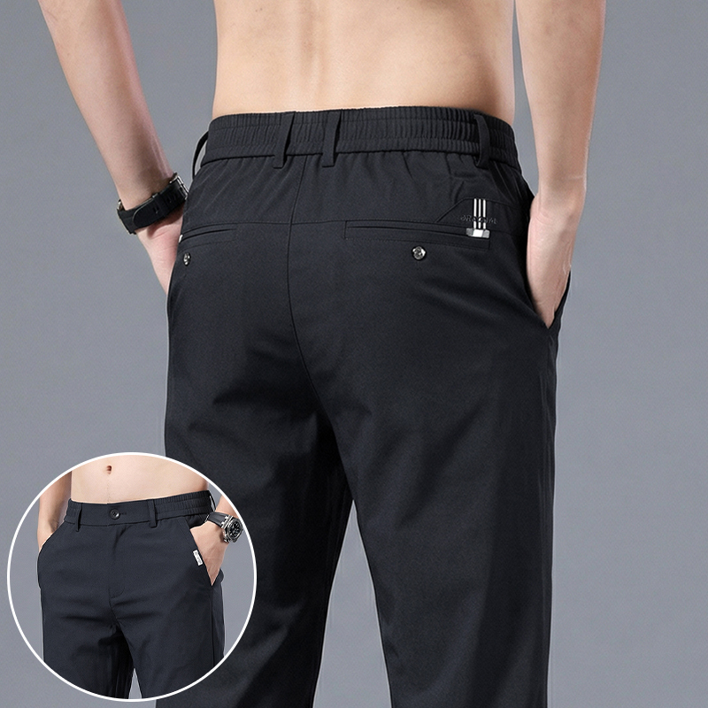 Men's Ice Silk Slim Straight L - огляд і ціна Formal Trouser Stretch