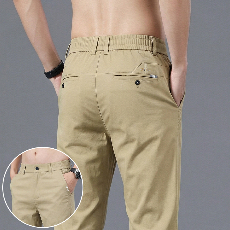 Men's Ice Silk Slim Straight L - огляд і ціна Formal Trouser Stretch