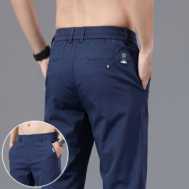 Men's Ice Silk Slim Straight L - огляд і ціна Formal Trouser Stretch