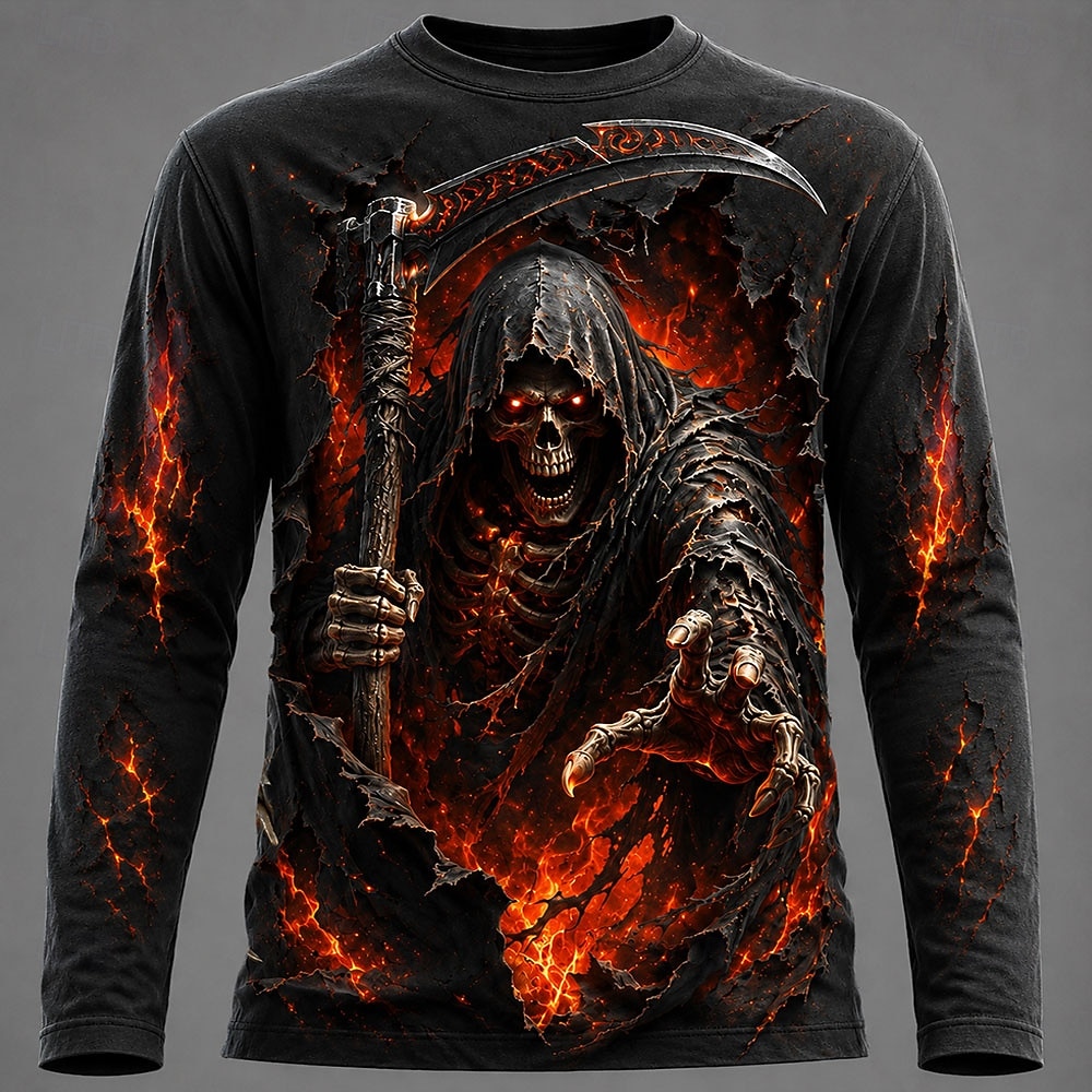 Halloween Men 3D Graphic Print - огляд і ціна Mens Fashion Summer
