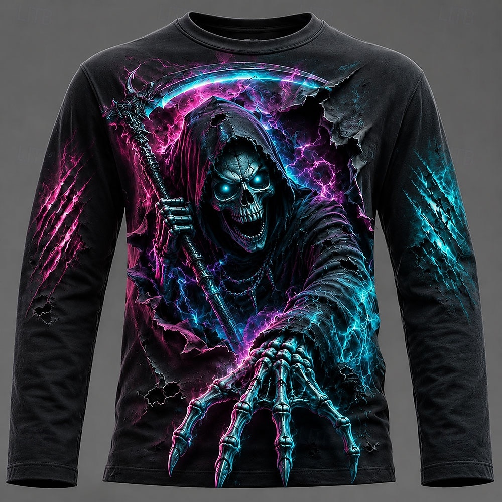 Halloween Men 3D Graphic Print - огляд і ціна Mens Fashion Summer