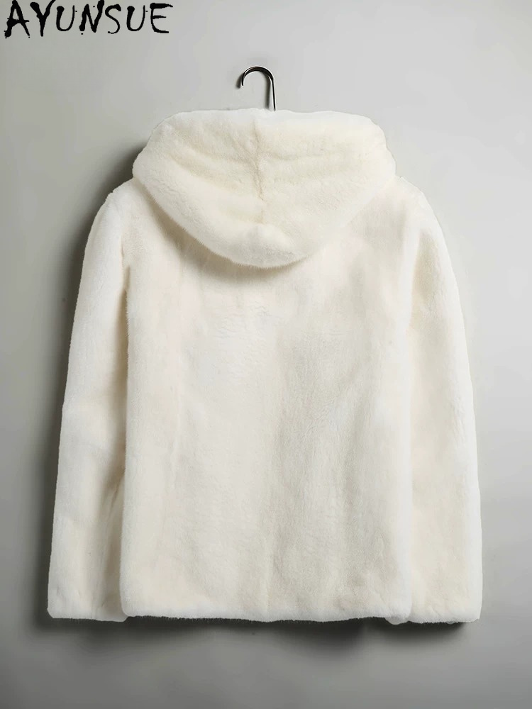 AYUSNUE Natural Mink Coat Men  - огляд і ціна Men'S Fashion Zipper Hoodie