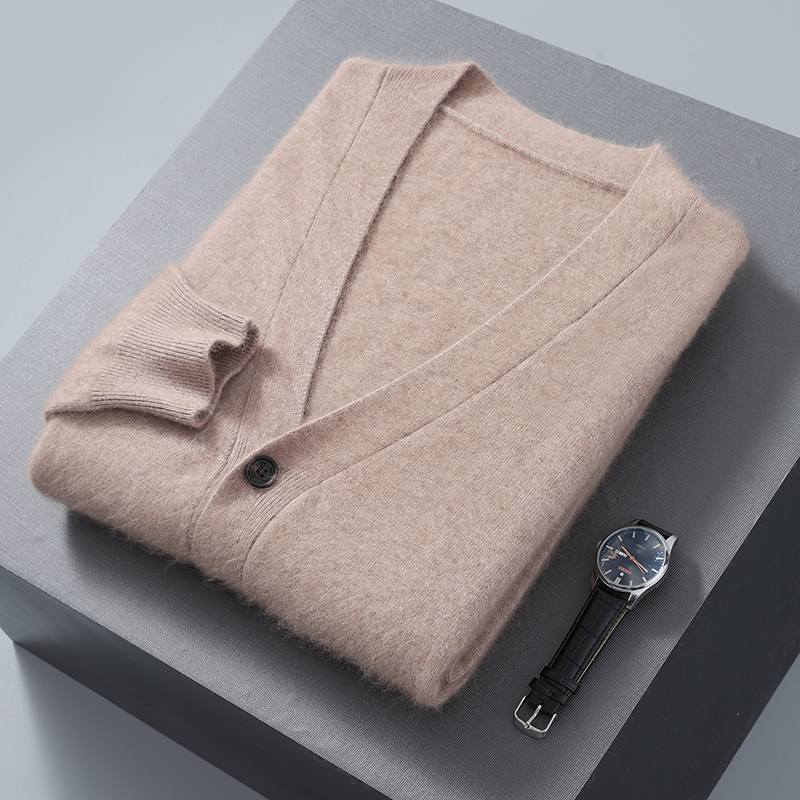 Men's Cardigan Sweater Mink Ve - огляд і ціна Men'S Fashion V Neck Sweater