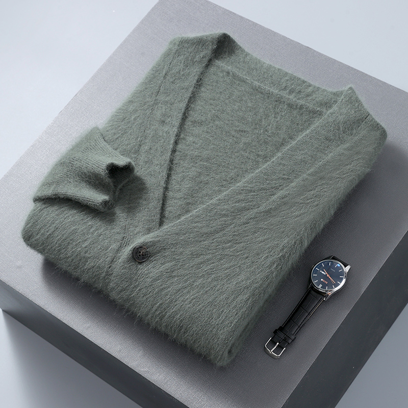 Men's Cardigan Sweater Mink Ve - огляд і ціна Men'S Fashion V Neck Sweater