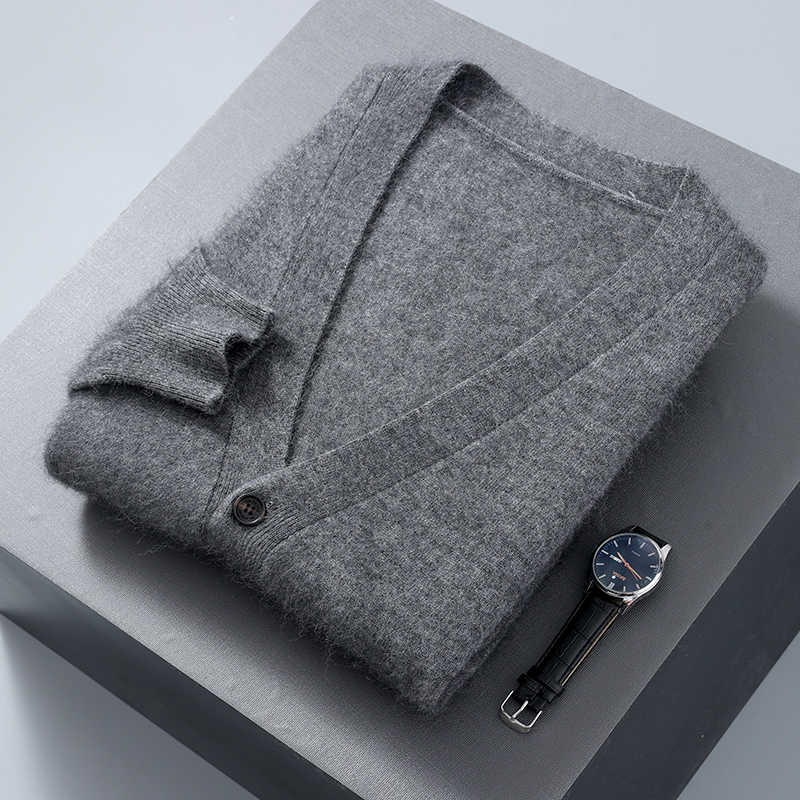 Men's Cardigan Sweater Mink Ve - огляд і ціна Men'S Fashion V Neck Sweater