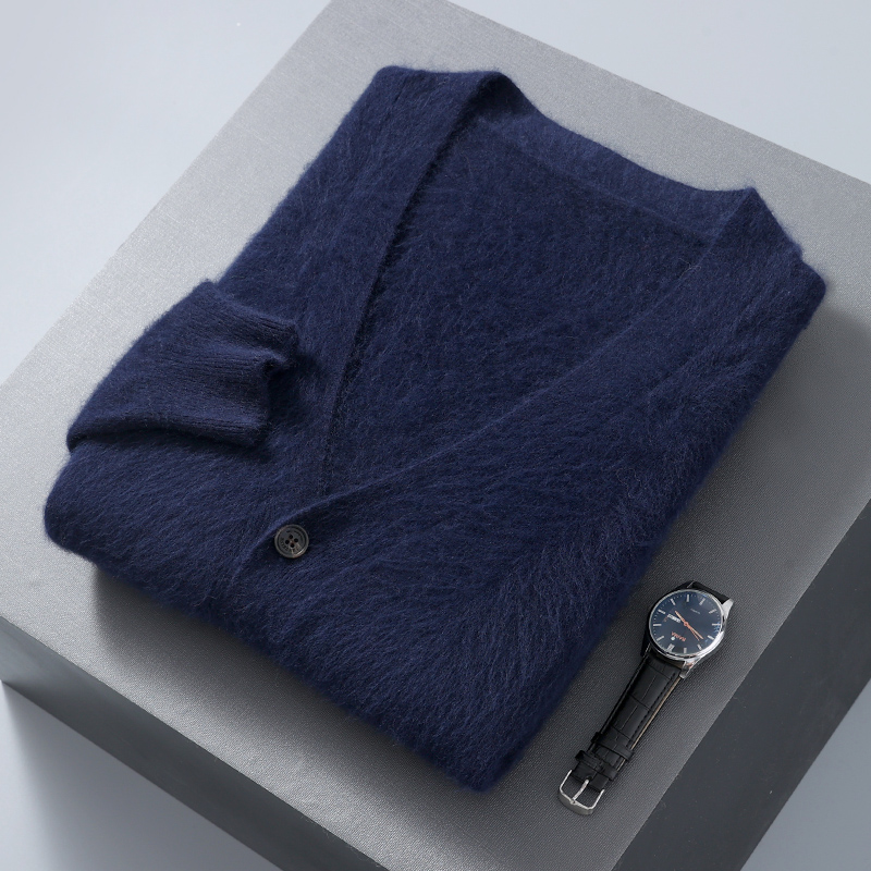 Men's Cardigan Sweater Mink Ve - огляд і ціна Men'S Fashion V Neck Sweater