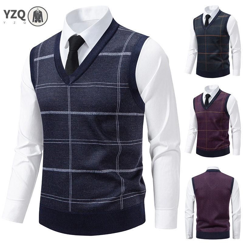 Men's V-neck Knitted Sweater W - огляд і ціна Men'S Fashion V Neck Sweater