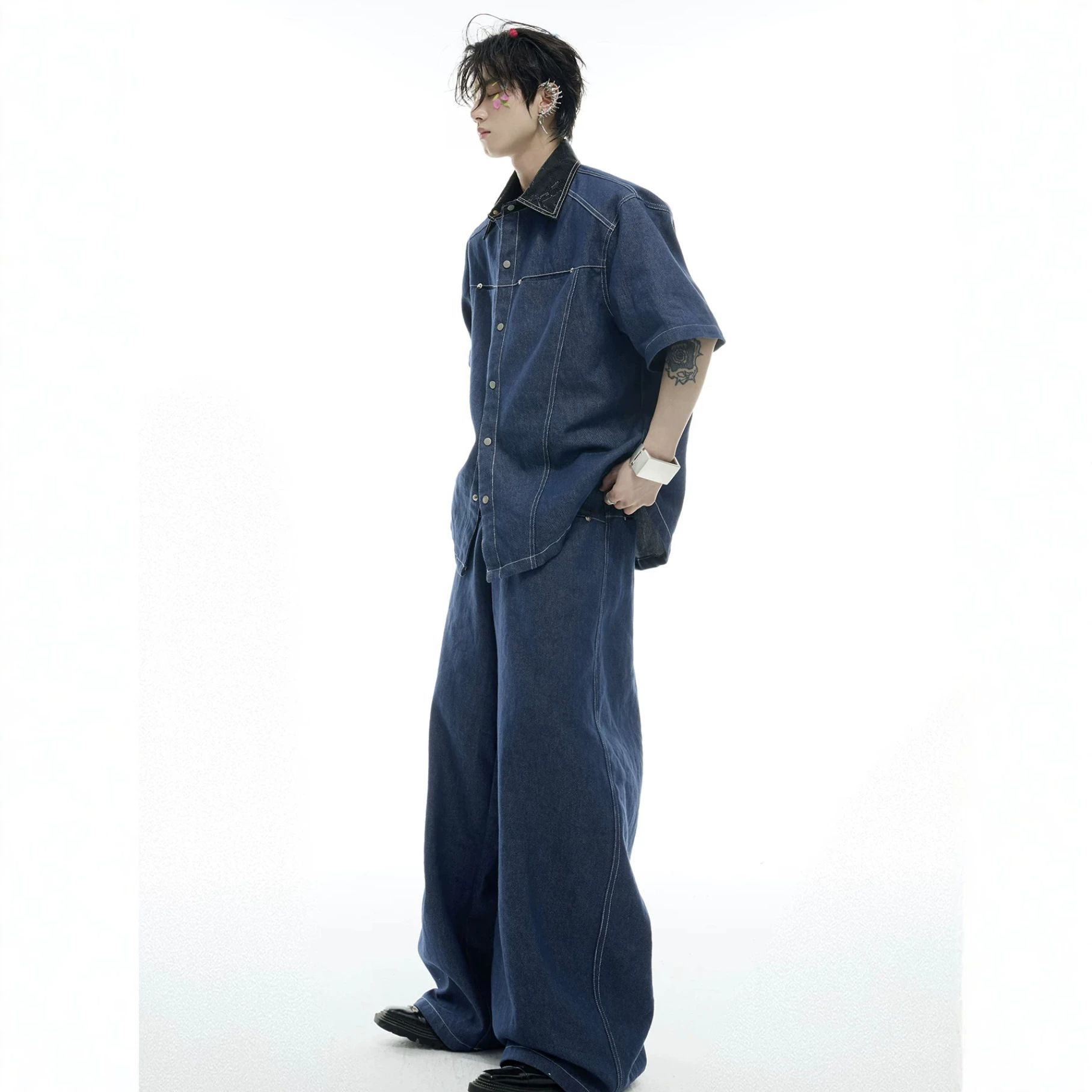Summer Men's Denim Matching Se - огляд і ціна Men'S Fashion Jeans