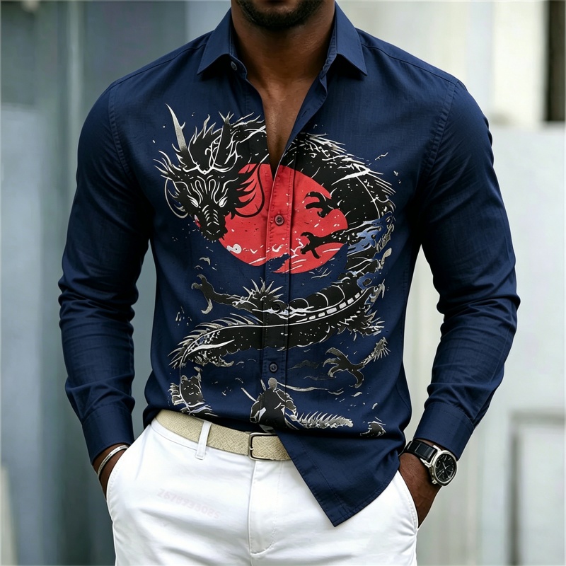 2026 New Men's Shirt White Bla - огляд і ціна Mens Fashion Summer