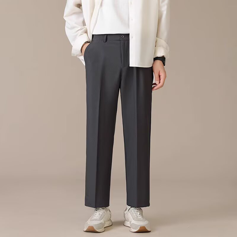 Fashion Men Baggy Concise Ankl - огляд і ціна Mens Fashion Dark Grey Pants