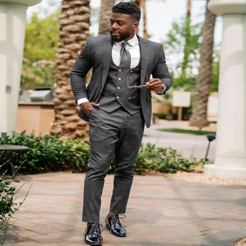 Dark Grey Men Wedding Suits Sl - огляд і ціна Mens Fashion Dark Grey Pants