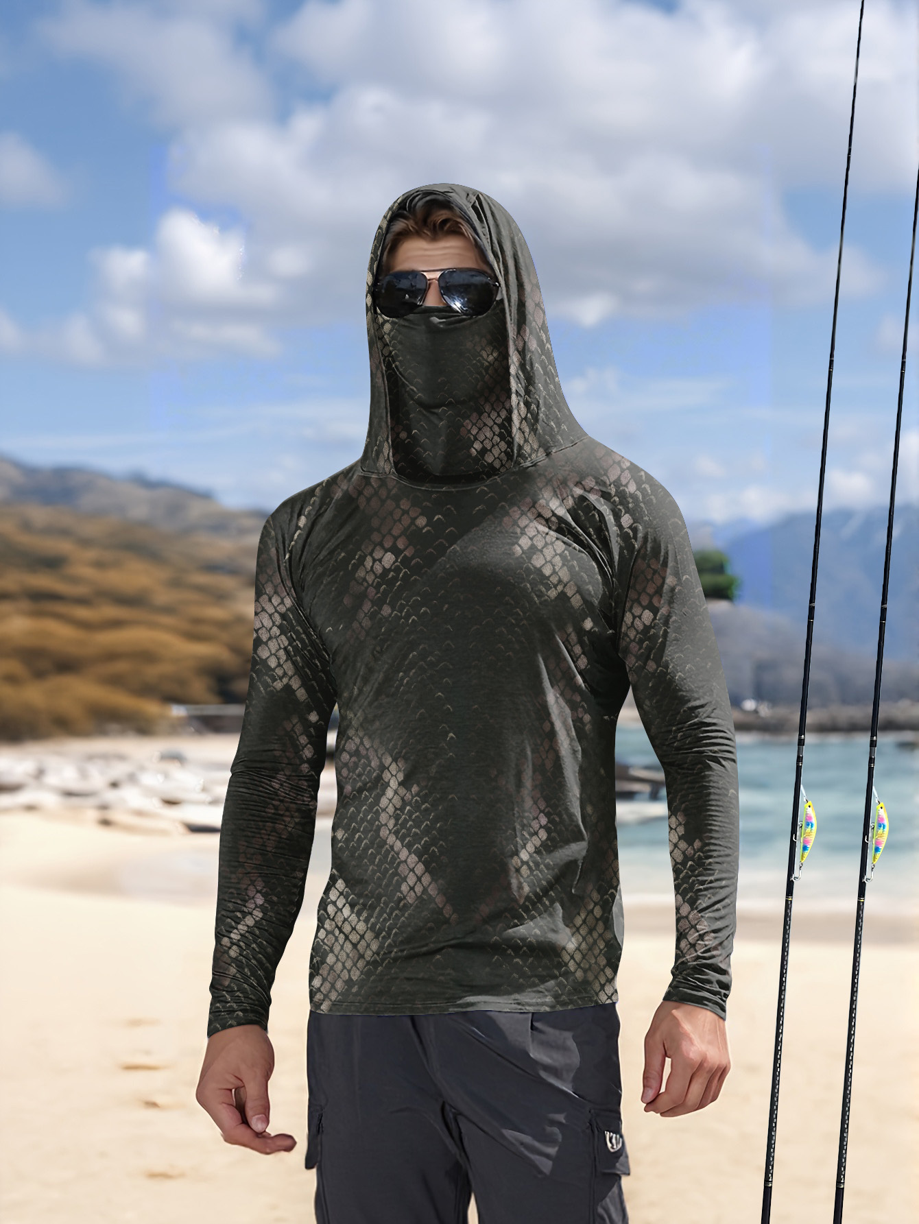 Men's Fishing Hooded Long-Slee - огляд і ціна Mens Fashion Summer