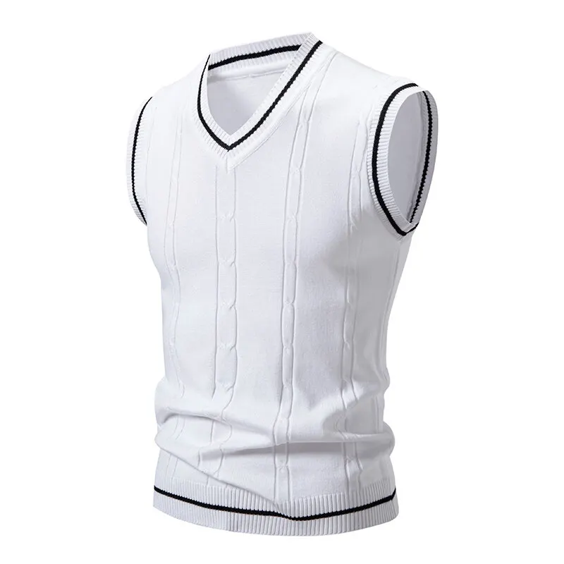 Autumn Men's V Neck Knit Vests - огляд і ціна Men'S Fashion V Neck Sweater