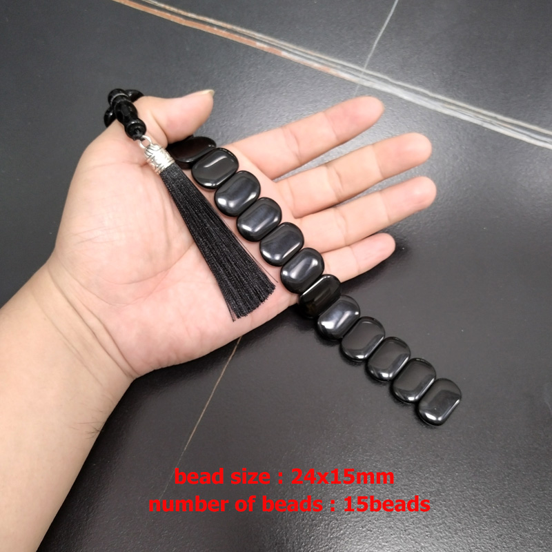 Tasbih Men Natural Black Agate - огляд і ціна Men'S Fashion Greece