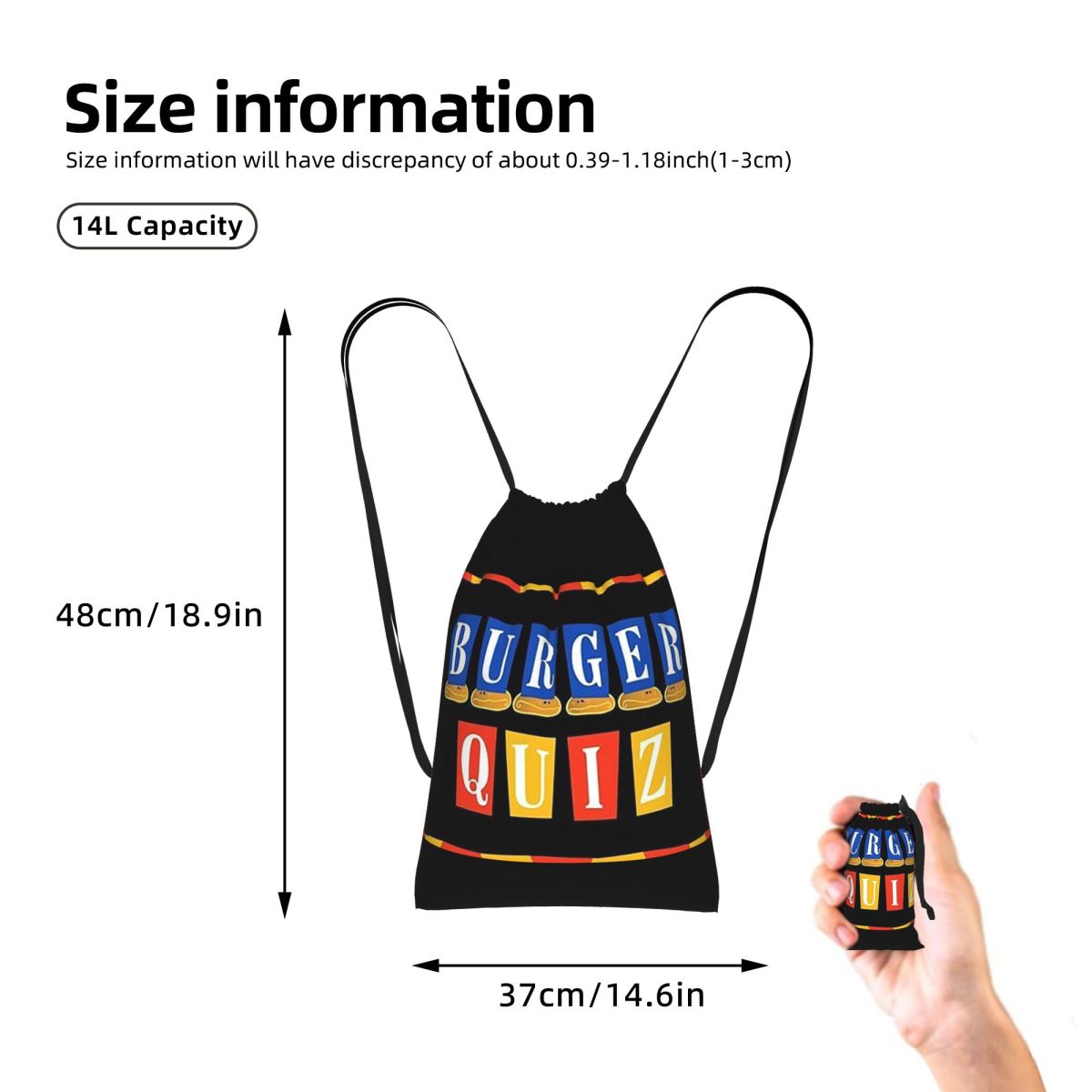 Burger Quiz New Logo Backpacks - огляд і ціна Men'S Fashion Quiz