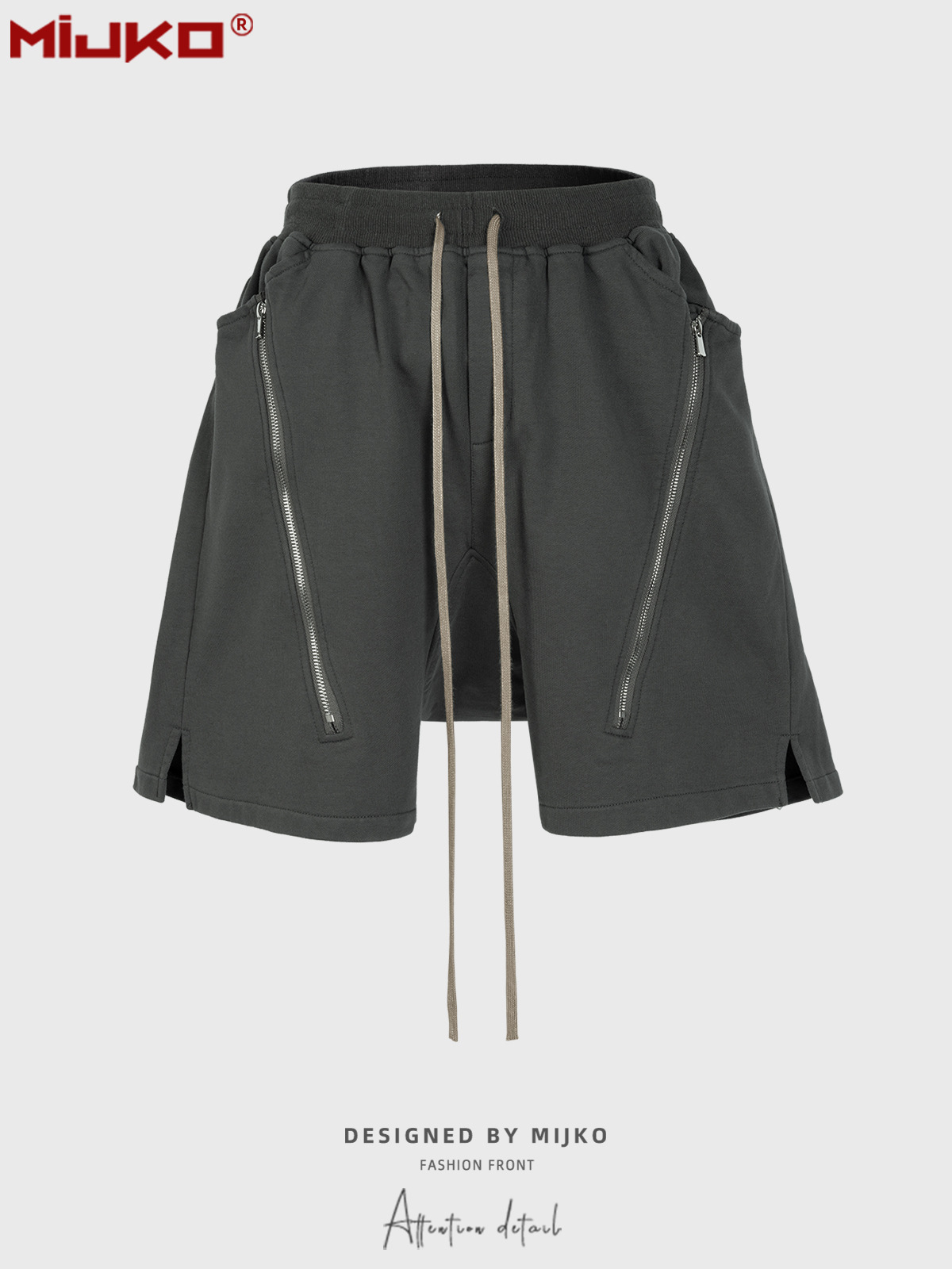 MIJKO Black Dark Grey Shorts M - огляд і ціна Mens Fashion Dark Grey Pants