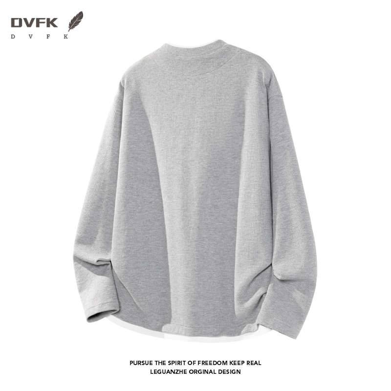 Men Fake Two Piece Long Sleeve - огляд і ціна Mens Fashion Summer