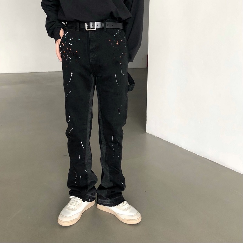 2025 New Graffiti Splash Ink D - огляд і ціна Men'S Fashion Jeans And Boots