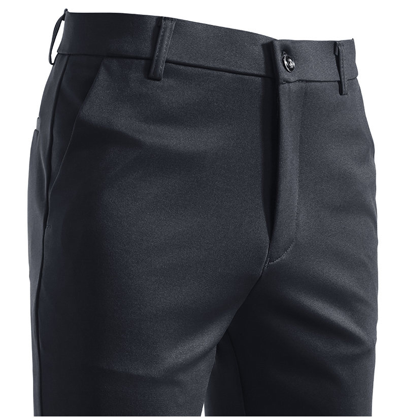 Solid Black Men Comfort Stretc - огляд і ціна Formal Trouser Stretch