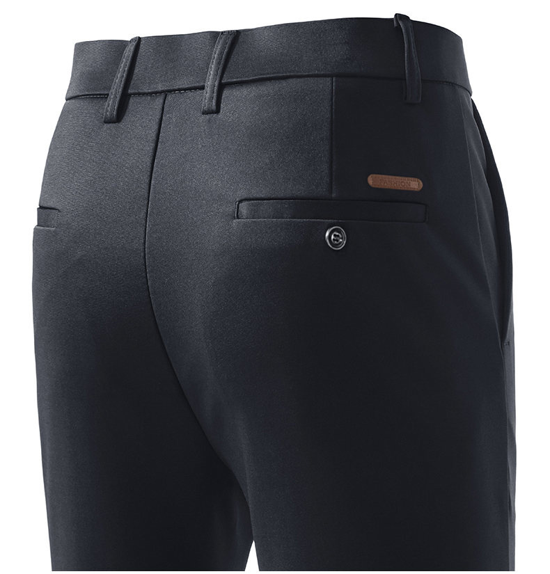 Solid Black Men Comfort Stretc - огляд і ціна Formal Trouser Stretch