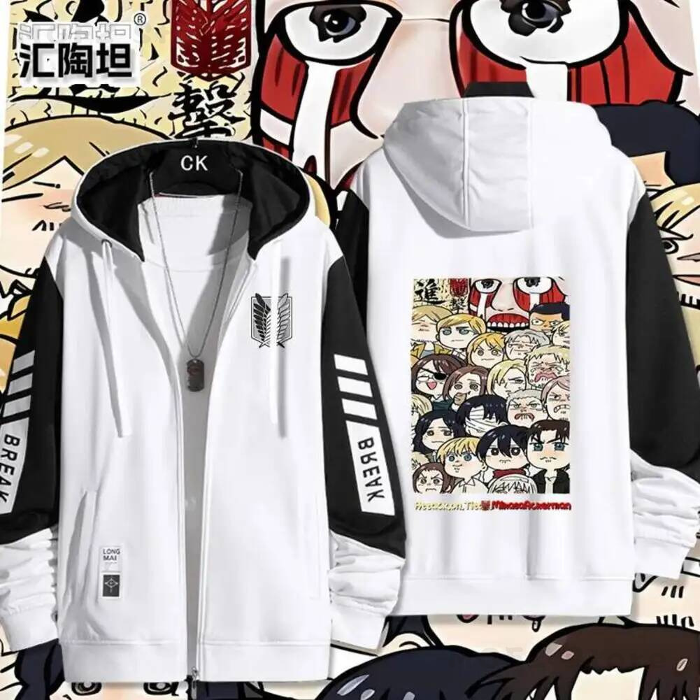 Ackerman Levi Mikasa·Ackerman  - огляд і ціна Men'S Fashion Zipper Hoodie