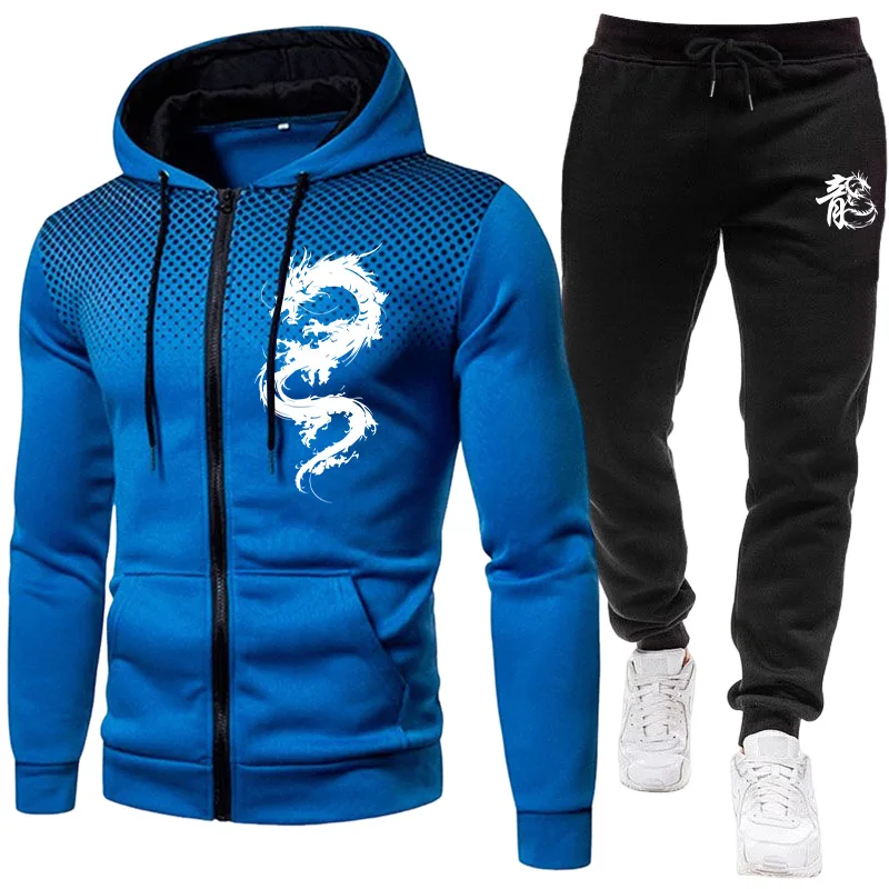 Men's Paris Dragon Pattern Fas - огляд і ціна Men'S Fashion Zipper Hoodie