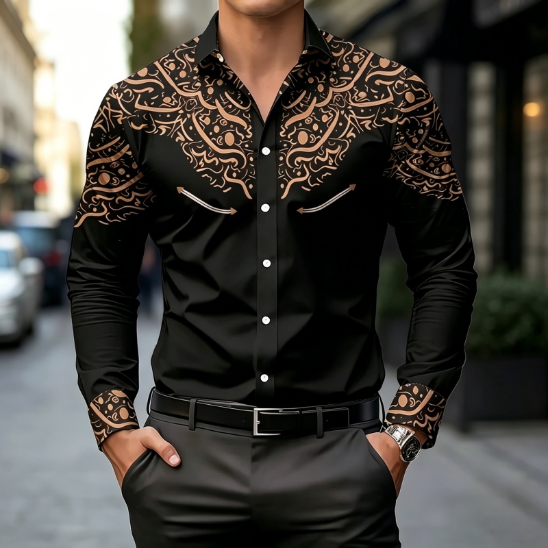 Black and White Contrast Print - огляд і ціна Mens Fashion Summer