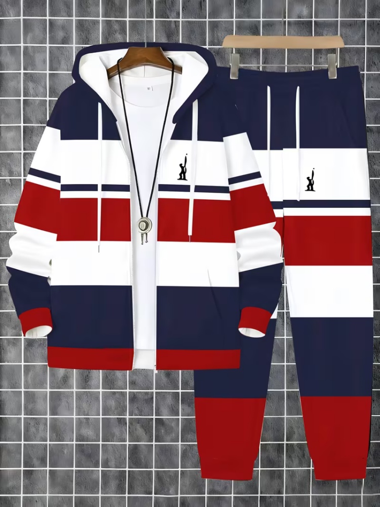 Men Zip Up Hoodie Tracksuit Se - огляд і ціна Men'S Fashion Zipper Hoodie
