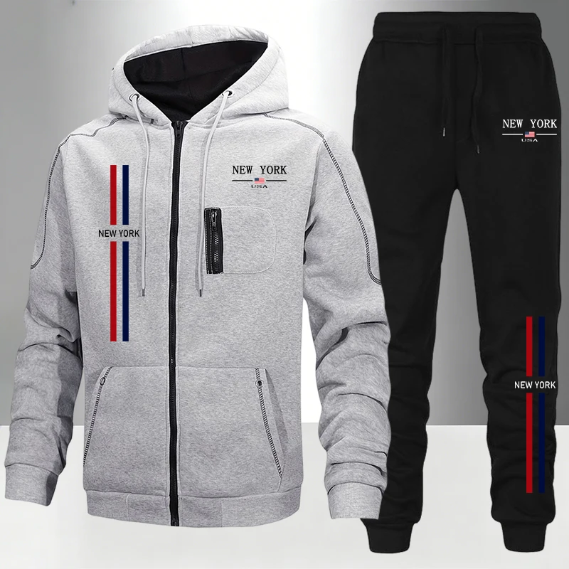 Men's Set/Coat/Pants Autumn Wi - огляд і ціна Men'S Fashion Zipper Hoodie