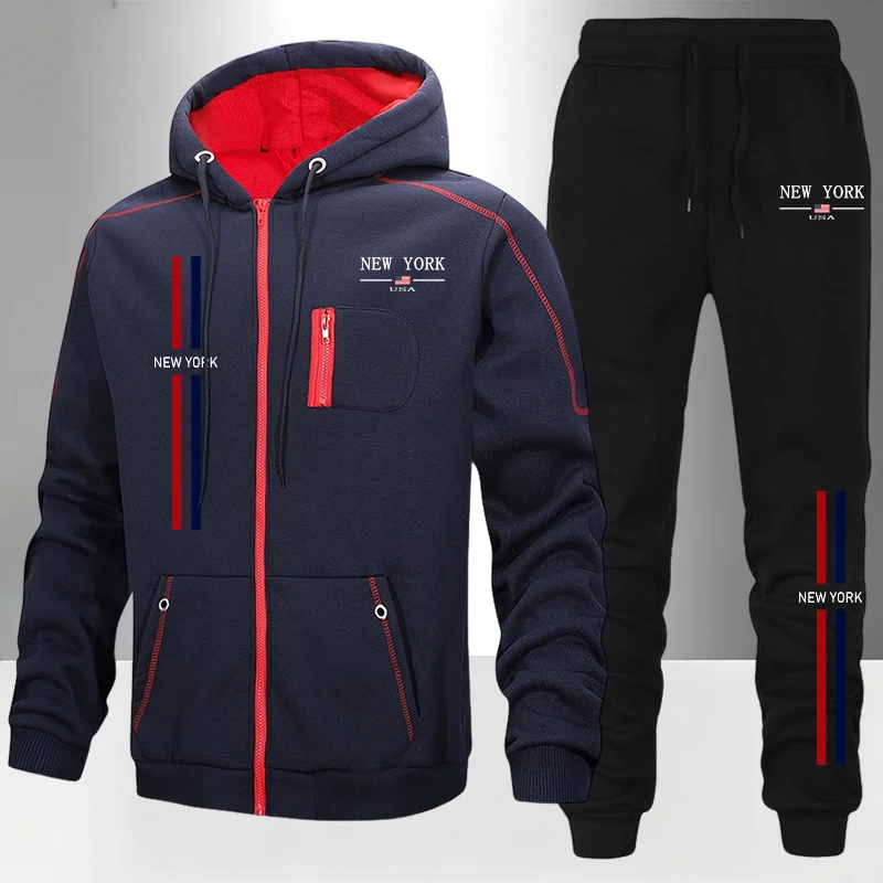 Men's Set/Coat/Pants Autumn Wi - огляд і ціна Men'S Fashion Zipper Hoodie