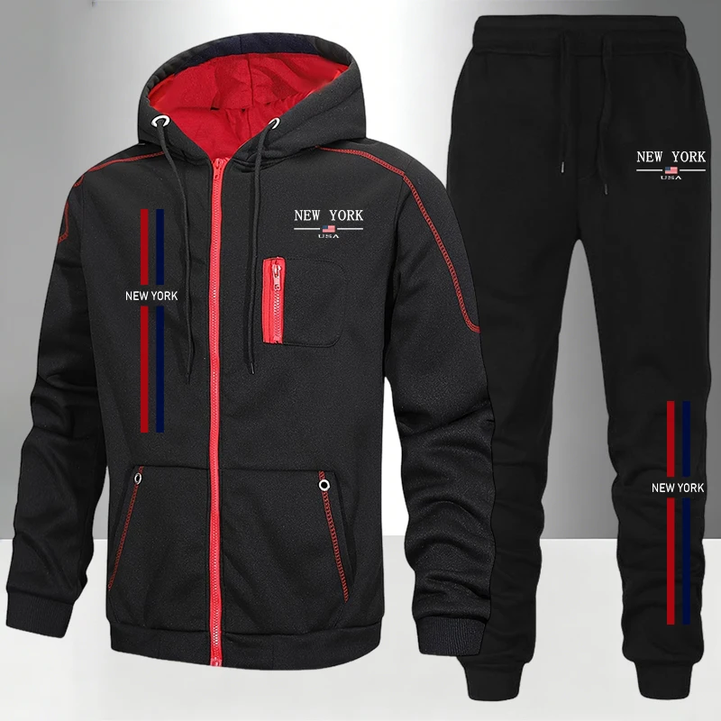Men's Set/Coat/Pants Autumn Wi - огляд і ціна Men'S Fashion Zipper Hoodie