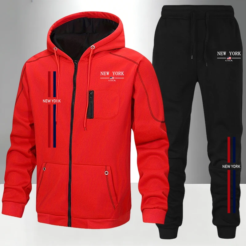 Men's Set/Coat/Pants Autumn Wi - огляд і ціна Men'S Fashion Zipper Hoodie
