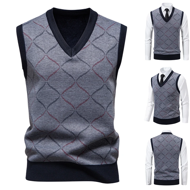 Men's 2026 V-neck Knitted Swea - огляд і ціна Men'S Fashion V Neck Sweater